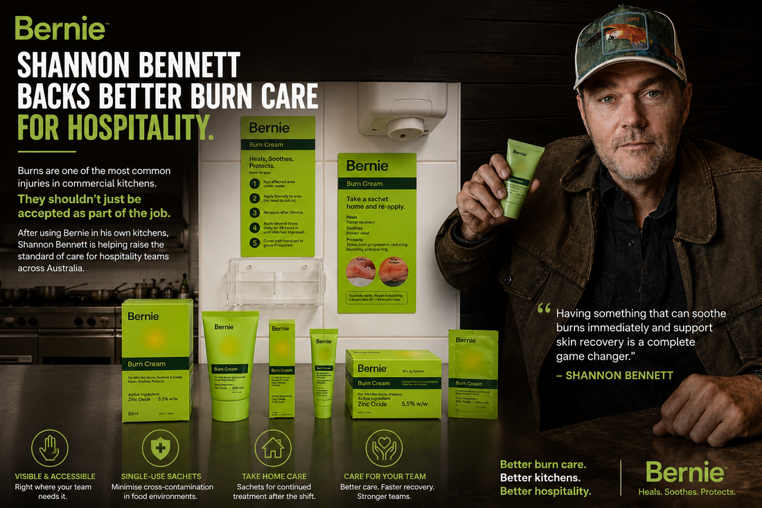 Shannon Bennett backs better burn care for hospitality